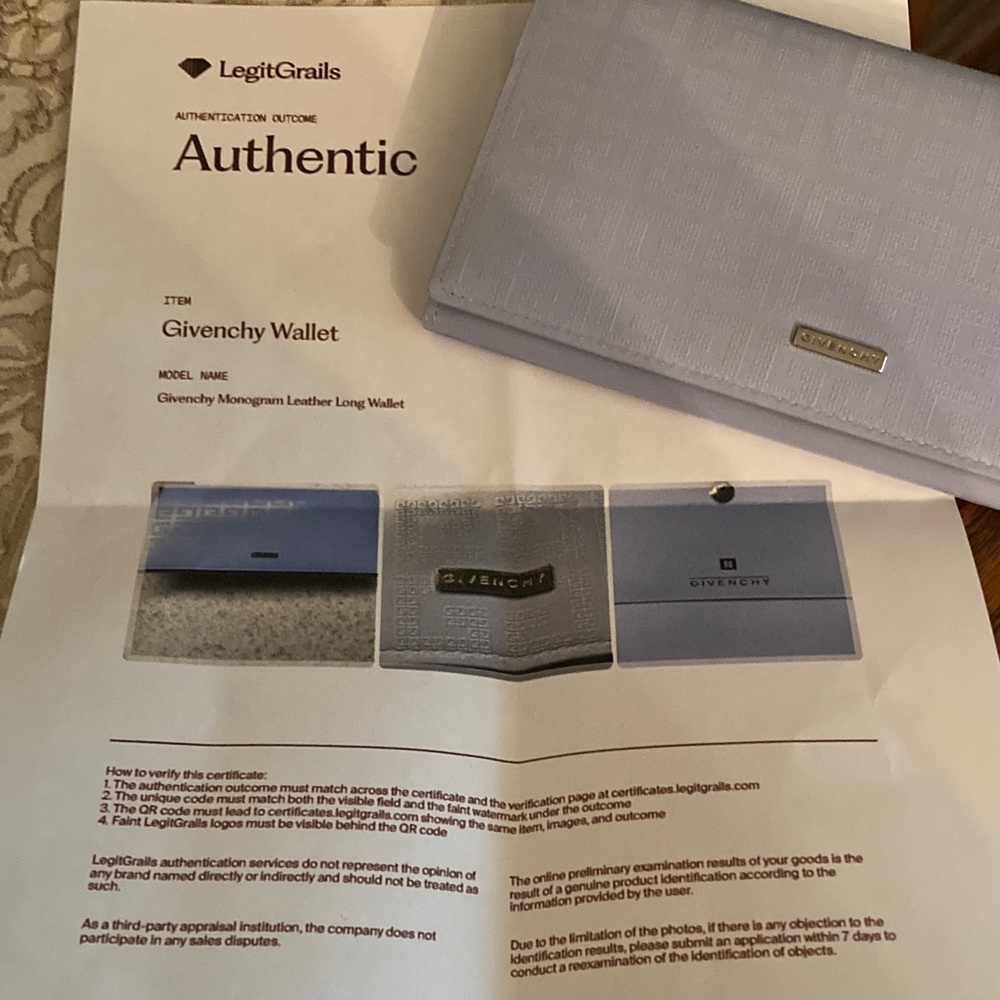 Givenchy Beautiful Lavender Natural Leather Long Wallet with COA. - Picture 15 of 15